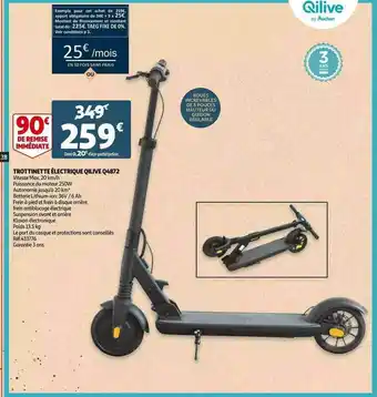 Auchan Trottinette électrique Qilive Q4872 offre