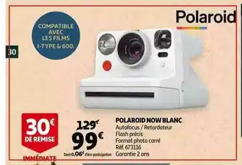 Auchan Polaroid Now Blanc offre