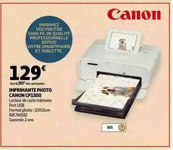 Auchan Imprimante Photo Canon Cp1300 offre