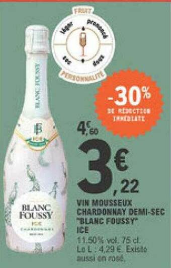 E.Leclerc Vin Mousseux Chardonnay Demi-sec offre