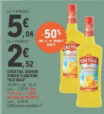 E.Leclerc Cocktail Saveur Punch Planteur offre