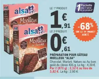 E.Leclerc Préparation Pour Gâteau Moelleux offre