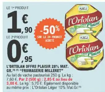 E.Leclerc L'ortolan Offre Plaisir 28% Mat. Gr. offre
