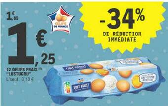 E.Leclerc 12 Oeufs Frais offre