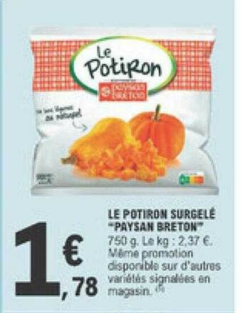 Le Potiron Surgelé