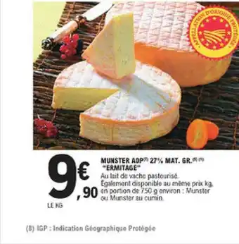 E.Leclerc Munster Aop 27% Mat. Gr. offre