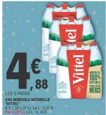 E.Leclerc Eau Minérale Naturelle offre