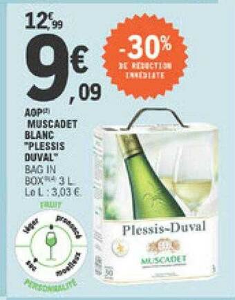 E.Leclerc Aop Muscadet Blanc offre
