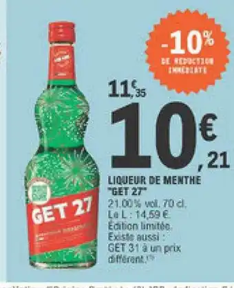 E.Leclerc Liqueur De Menthe offre