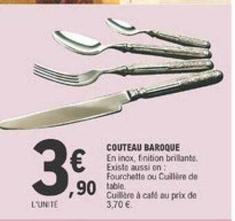 E.Leclerc Couteau Baroque offre