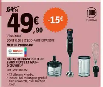 E.Leclerc Mixeur Plongeant Bosch offre