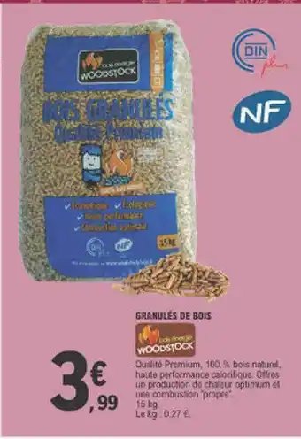 E.Leclerc Granulés De Bois Woodstock offre