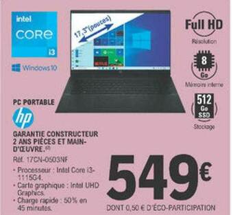 E.Leclerc Pc Portable Hp offre
