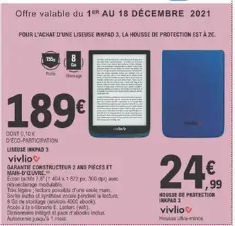 E.Leclerc Liseuse Inkpad 3 Vivlio offre