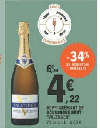 E.Leclerc Aop Crémant De Bourgogne Brut offre