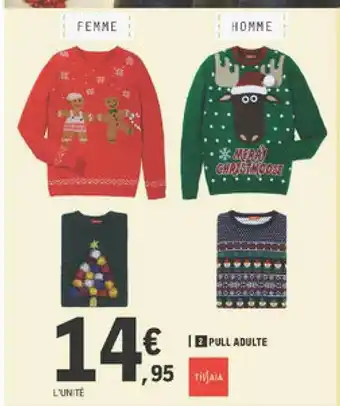 E.Leclerc Pull Adulte Tissaia offre