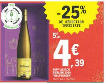 E.Leclerc Aop Alsace Riesling 2020 offre