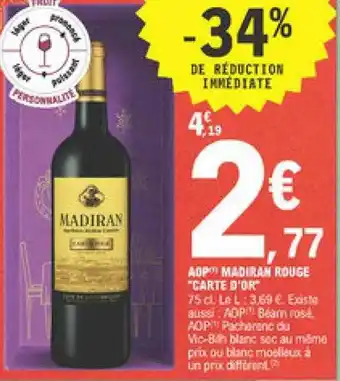 E.Leclerc Aop Madiran Rouge offre