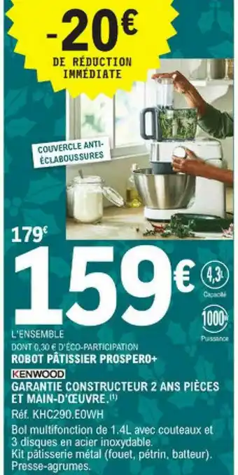 E.Leclerc Robot Pâtissier Prospero+ Kenwood offre