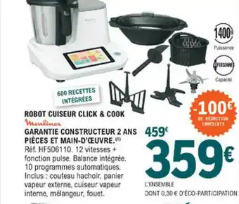 Robot Cuiseur Click & Cook Moulinex