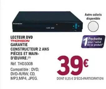 E.Leclerc Lecteur Dvd Thomson offre