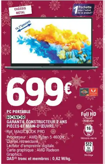 E.Leclerc Pc Portable Honor offre