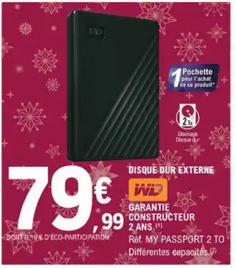 E.Leclerc Disque Dur Externe Wd offre
