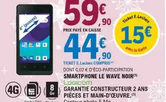 E.Leclerc Smartphone Le Wave Noir Logicom offre