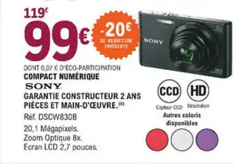 E.Leclerc Compact Numérique Sony offre