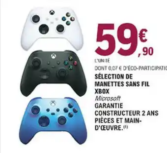 E.Leclerc Sélection De Manettes Sans Fil Xbox offre