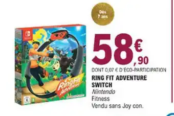 E.Leclerc Ring Fit Adventure Switch offre