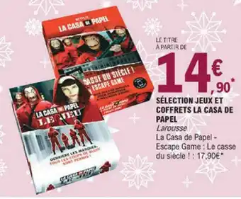 E.Leclerc Jeux Et Coffrets La Casa De Papel offre