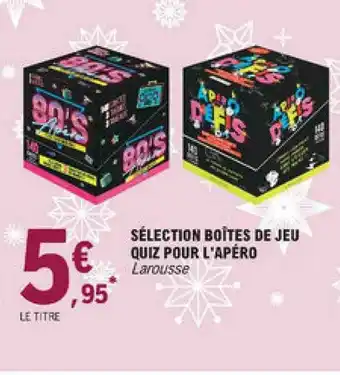 E.Leclerc Boîtes De Jeu Quiz Pour L'apéro offre