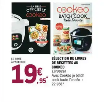 E.Leclerc Recettes Au Cookeo offre