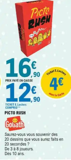 E.Leclerc Picto Rush Goliath offre