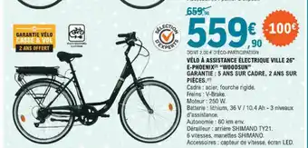 E.Leclerc Vélo à Assistance électrique Ville 26 offre