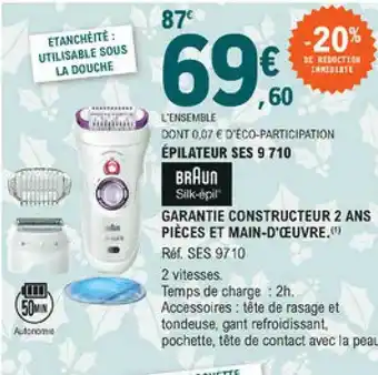 E.Leclerc épilateur Ses 9 710 Braun offre