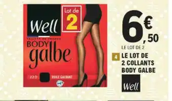 E.Leclerc Le Lot De 2 Collants Body Galbe Well offre