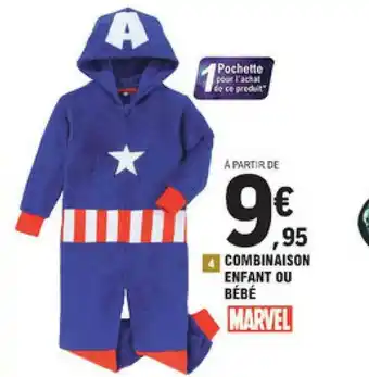 E.Leclerc Combinaison Enfant Ou Bébé Marvel offre