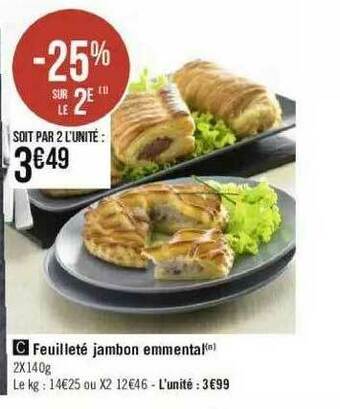 Géant Casino Feuilleté Jambon Emmental offre
