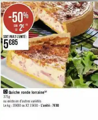 Géant Casino Quiche Ronde Lorraine offre
