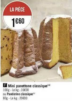 Géant Casino Mini Panettone Classique offre