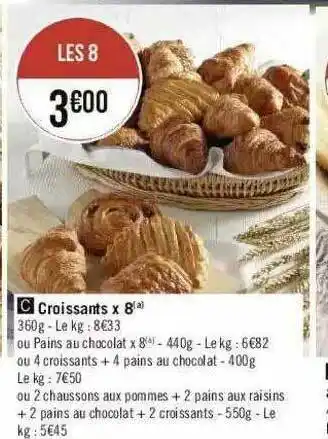 Géant Casino Croissants X8 offre
