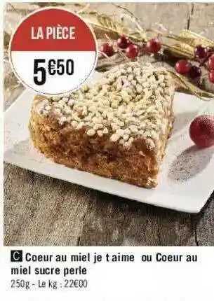 Géant Casino Cœur Au Miel Je T'aime Ou Cœur Au Miel Sucre Perle offre