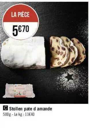 Géant Casino Stollen Pate D'amande offre