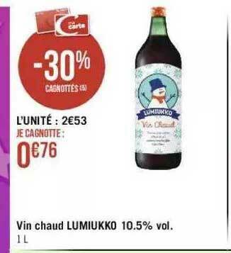 Géant Casino Vin Chaud Lumiukko 10.5% Vol. offre