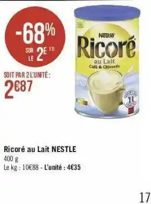 Géant Casino Ricoré Au Lait Nestlé offre