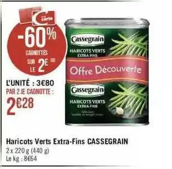 Haricot Verts Extra-fins Cassegrain