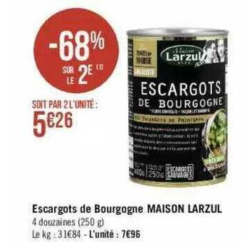 Géant Casino Escargots De Bourgogne Maison Larzul offre