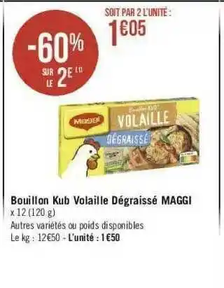 Bouillon Kub Volaille Dégraissé Maggi